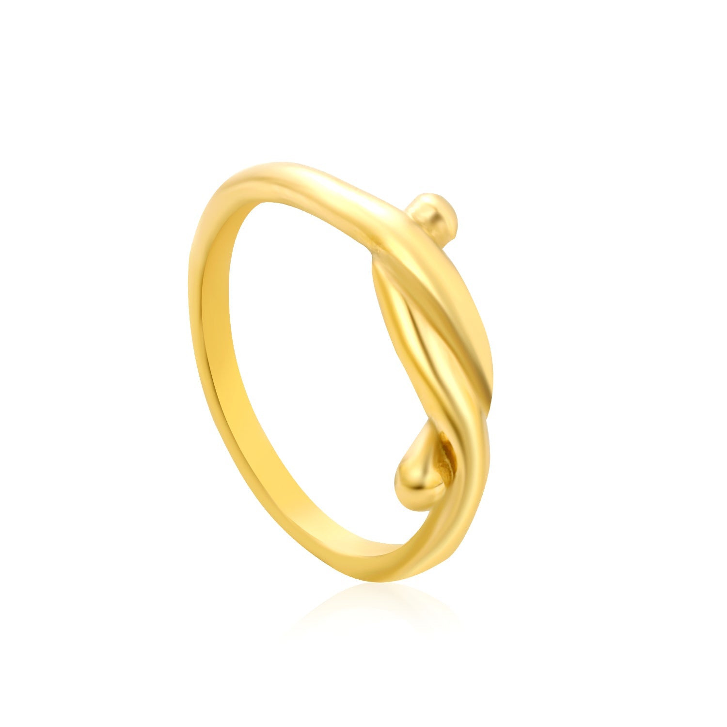 6mm Gold Twisted Knot Ring asonjewelry